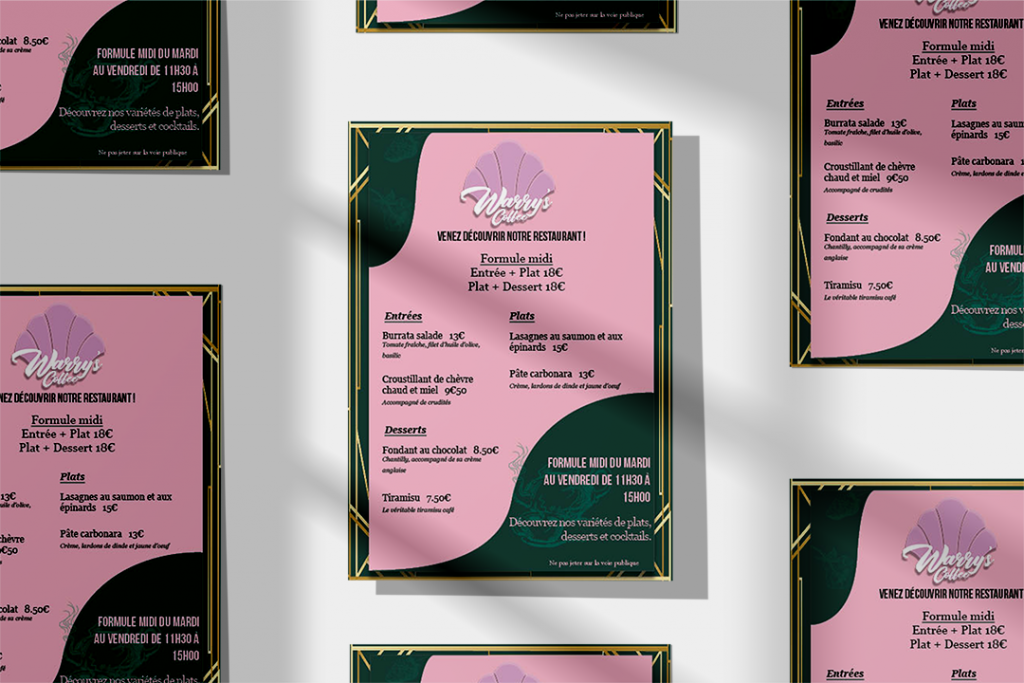 flyer promotionnel warrys coffee