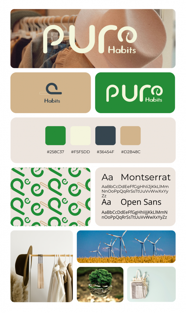 Planche charte graphique pour purehabit