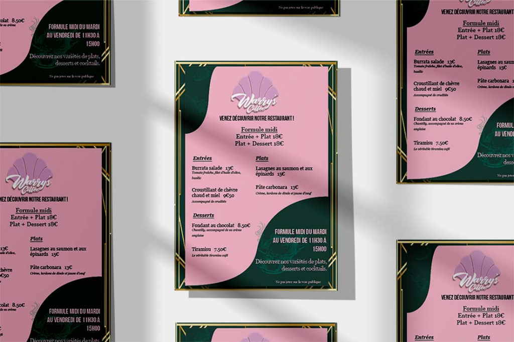 Flyer Warrys coffee recto